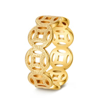 Ella Anillo de Patrón Clásico | Oro