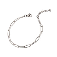 Pulsera Veneciana de Eslabón | Oro Blanco