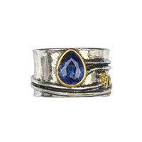Anillo de Meditación de Gema Bohemio | Oro Blanco