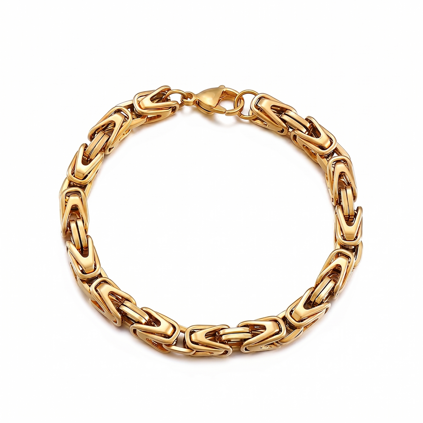 Pulsera Eslabón Corona Lucian | Oro Blanco