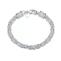 Pulsera Tejido Real Maximus | Oro Blanco