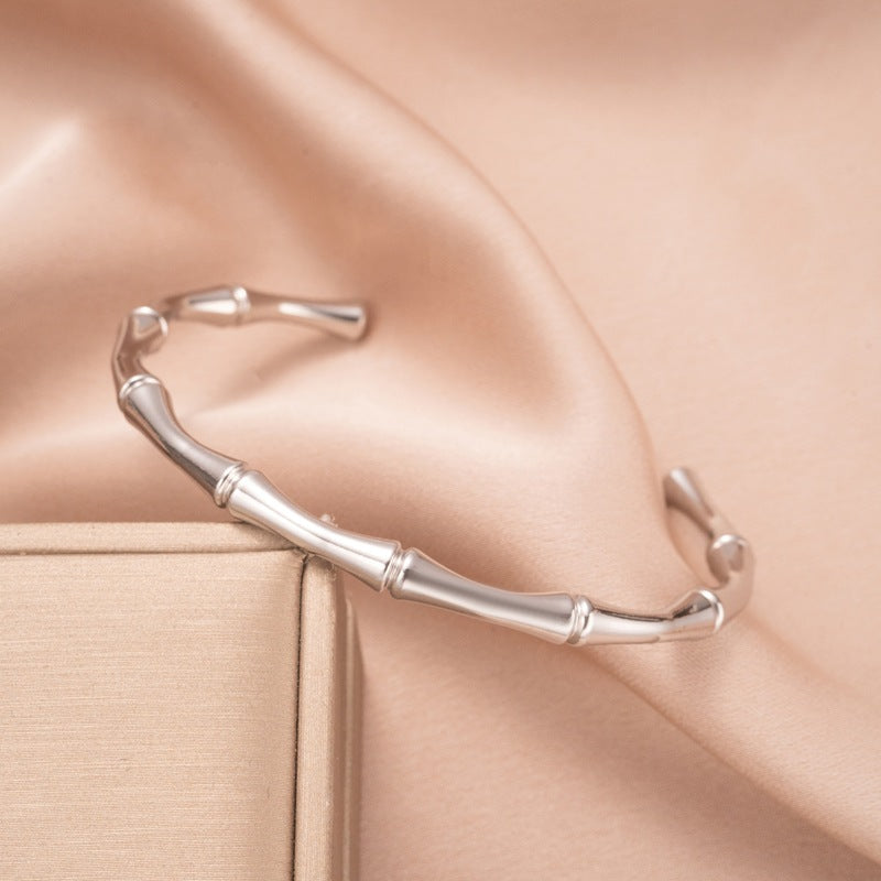 Pulsera Rígida Bambú | Oro