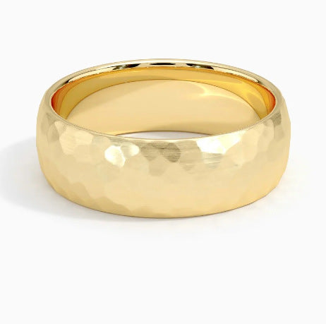 Anillo Texturizado Elric | Oro Blanco