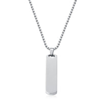 Collar Placa Core | Oro Blanco