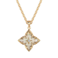 Collar con Dije de Trébol Blanco | Oro