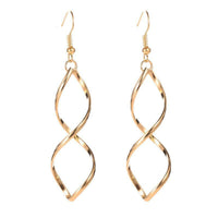 Aretes Colgantes Espiral | Oro