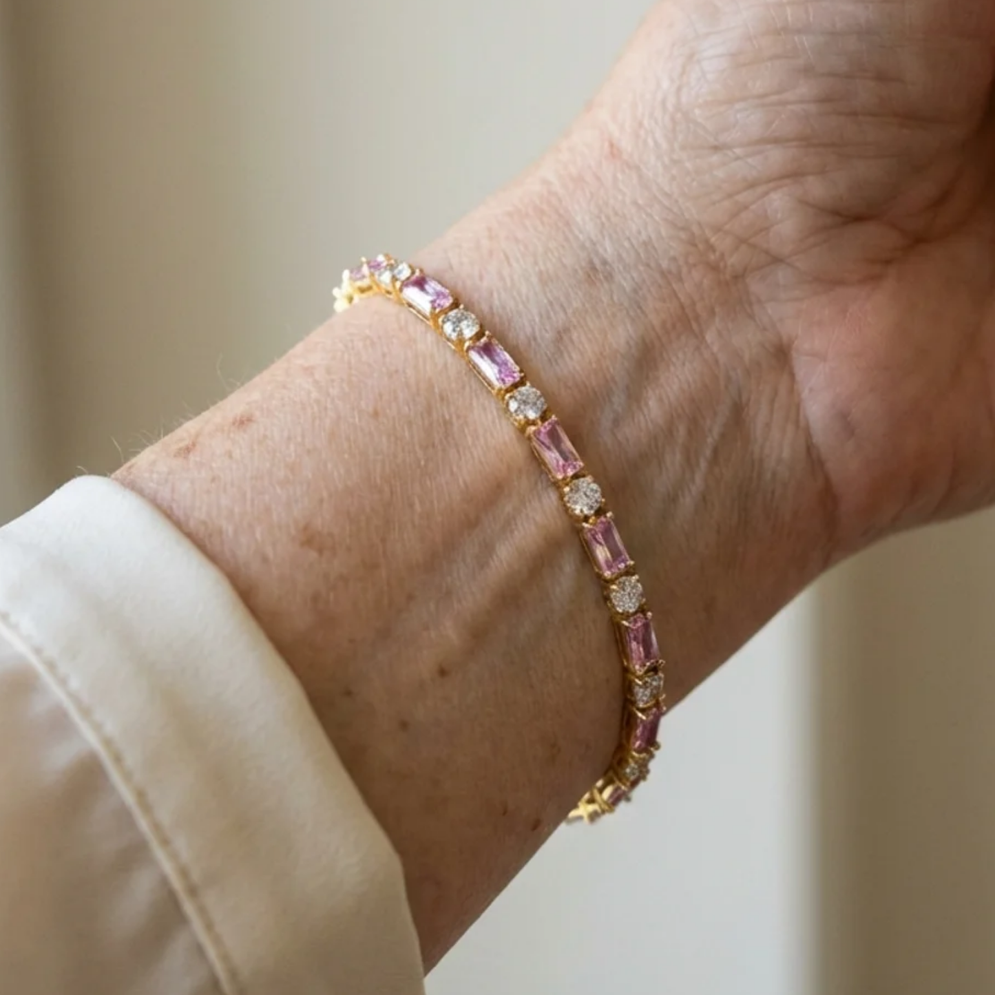 Pulsera Tennis Peony Spark | Oro