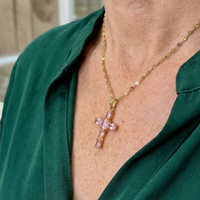 Collar de Cruz Rose Faith | Oro