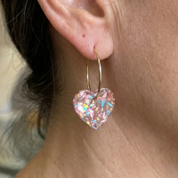 Aretes Colgantes Sugarplum Corazón | Oro