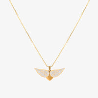 Collar de Alas de Ángel al Vuelo | Oro