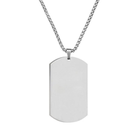 Collar Placa Essential | Oro Blanco