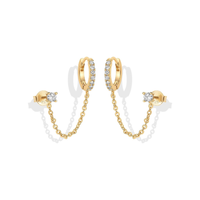 Adella Aretes de Cadena | Oro