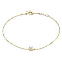 Cléa Pulsera con Piedra de Moissanita | Oro