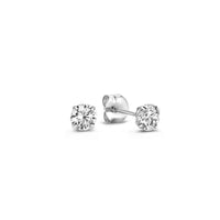 Aretes Stud con Piedra Larmes de Lune | Oro Blanco