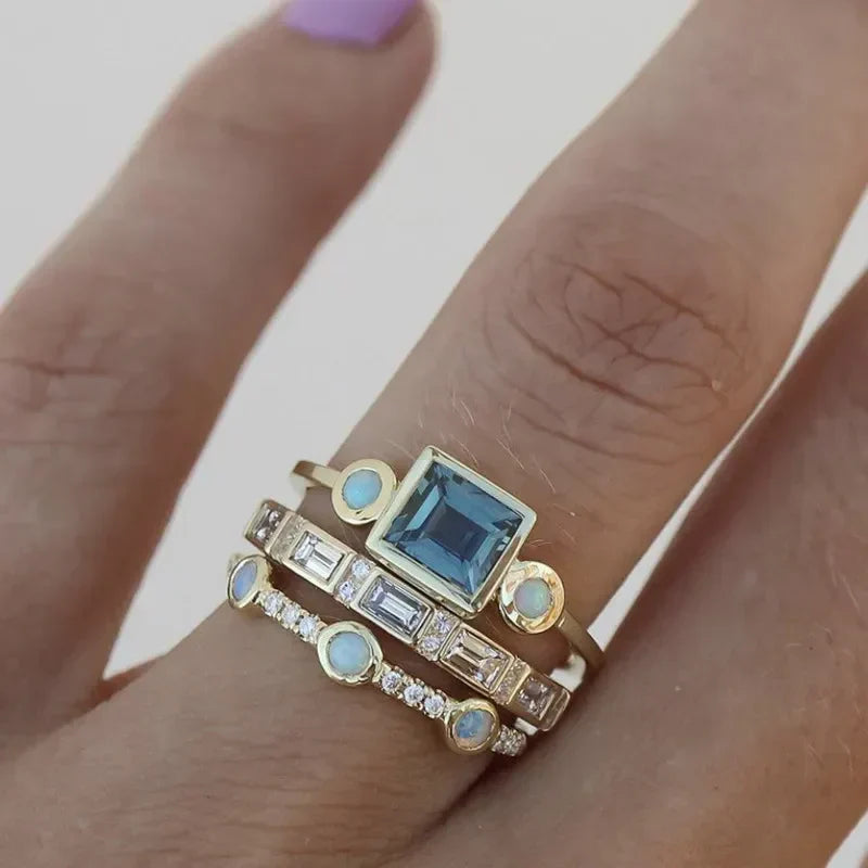Set de Anillos Azur Atemporal | Oro