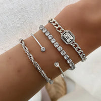 Domitia Calvina Set de Pulseras | Oro Blanco