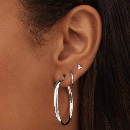 Noa Serane Aretes | Oro Blanco
