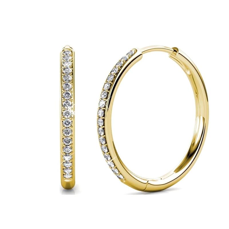 Sorel Aretes Pavé | Oro Blanco