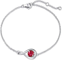 Pulsera Infinity de Rubí | Oro Blanco