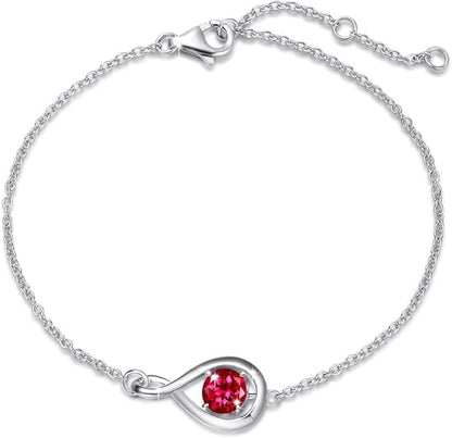 Pulsera Infinity de Rubí | Oro Blanco