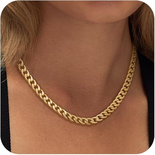 Collar de Eslabón Cubano Grueso | Oro