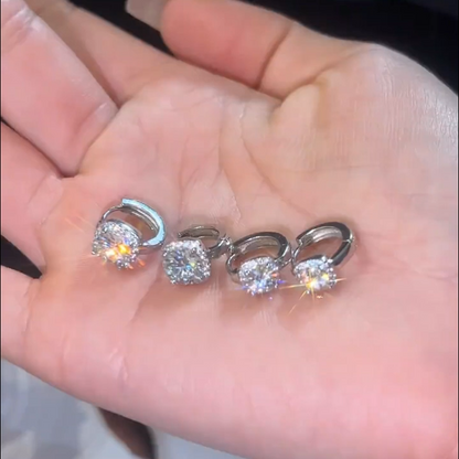 Nadine Aretes Cuadrados | Oro Blanco
