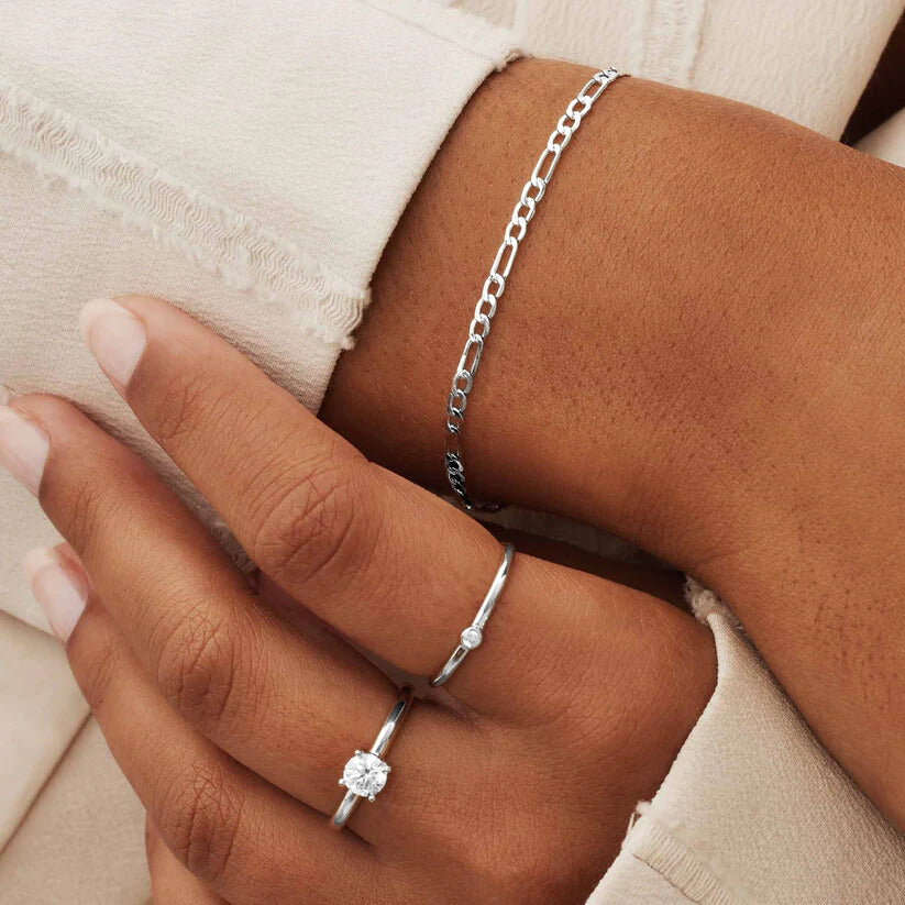 Neris Alaine Pulsera | Oro Blanco