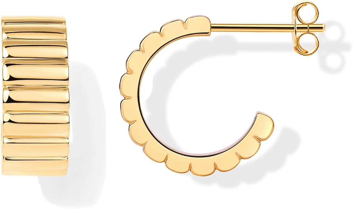 Aretes de Relieve Clásico | Oro