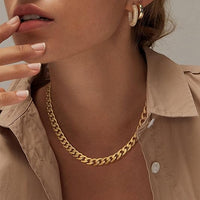 Collar de Eslabón Cubano Grueso | Oro