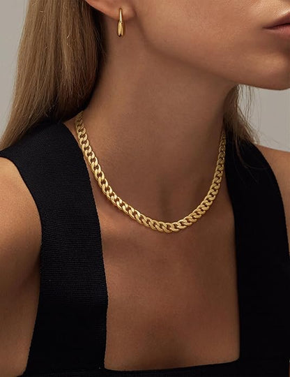 Collar de Eslabón Cubano Grueso | Oro