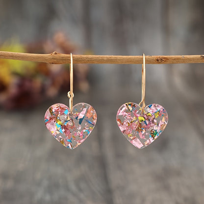 Aretes Colgantes Sugarplum Corazón | Oro