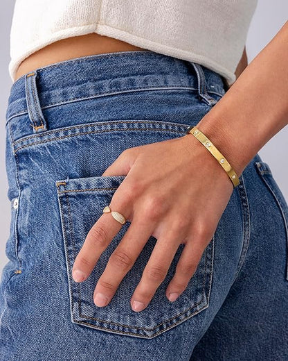 Pulsera Halo de Punto | Oro