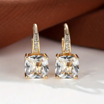 Aretes de Argolla con Piedra Mística | Oro