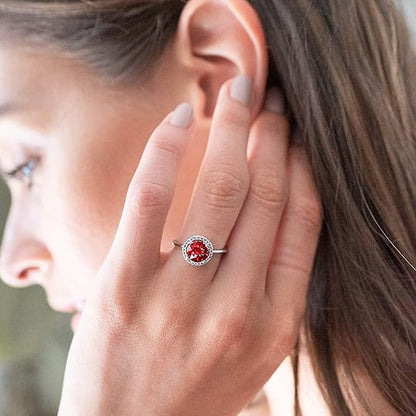 Anillo Promise de Rubí Crimson Glow | Oro Blanco