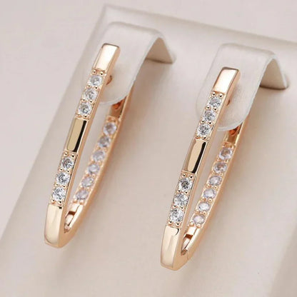 Aretes de Zirconia Exquisitos | Oro Blanco