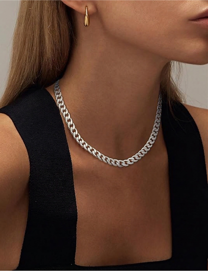 Collar de Eslabón Cubano Grueso | Oro