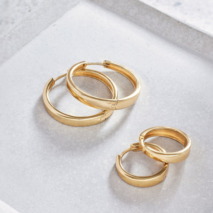 Gia Aretes de Argolla Statement | Oro