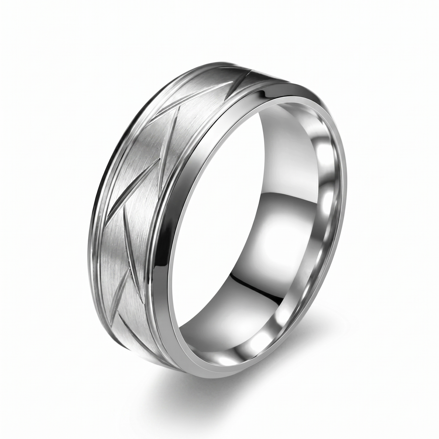 Anillo Heston Cutline | Oro Blanco