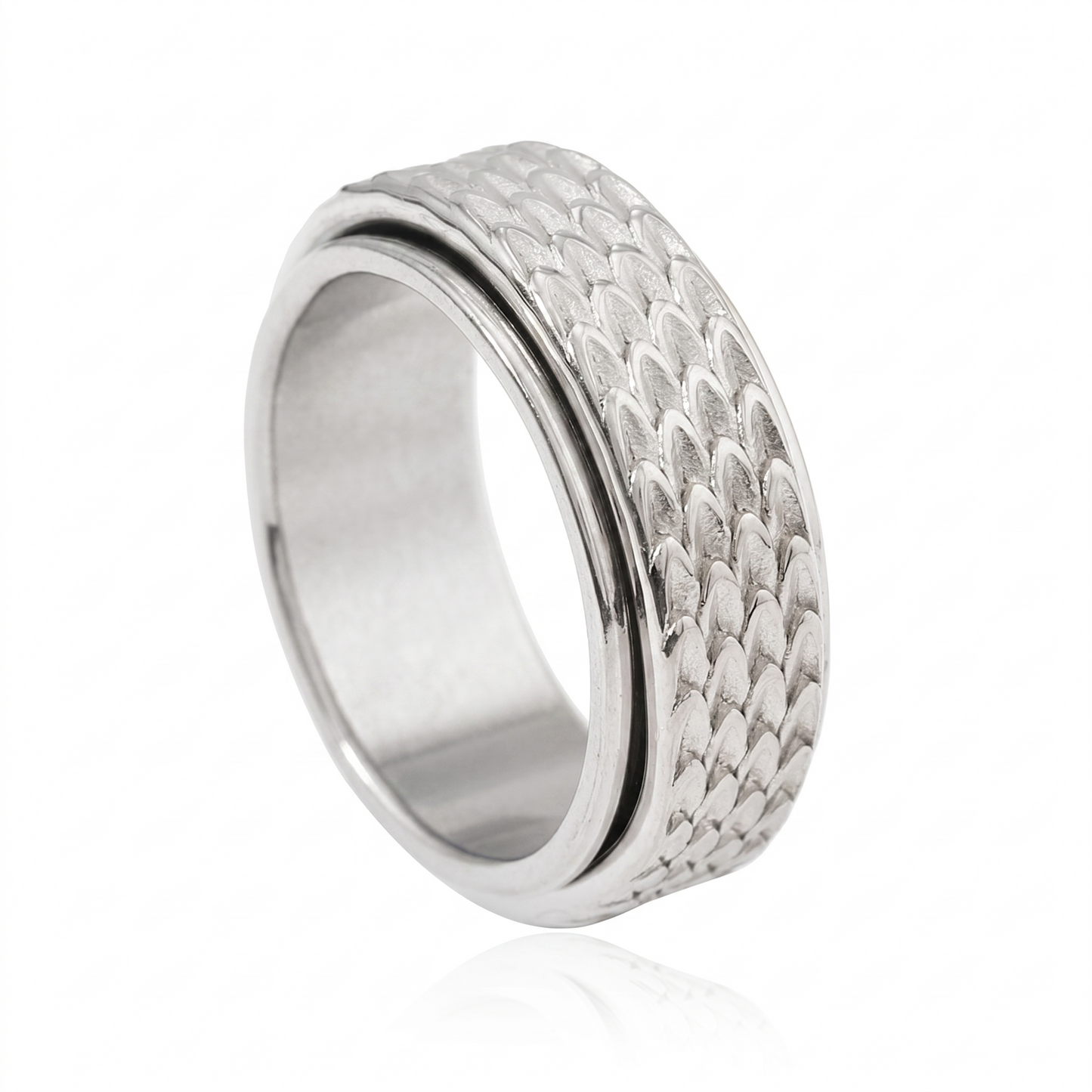 Anillo Giratorio Toren | Oro Blanco