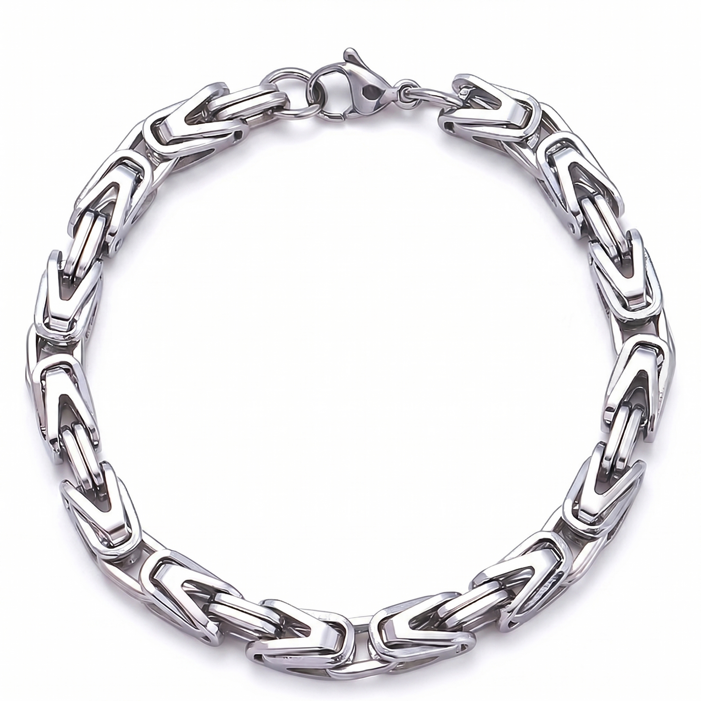 Pulsera Eslabón Corona Lucian | Oro Blanco