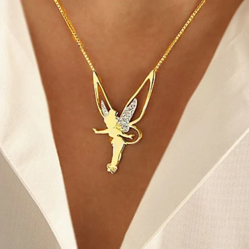 Collar Hada de la Suerte | Oro Blanco