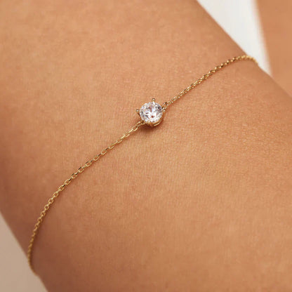 Cléa Pulsera con Piedra de Moissanita | Oro
