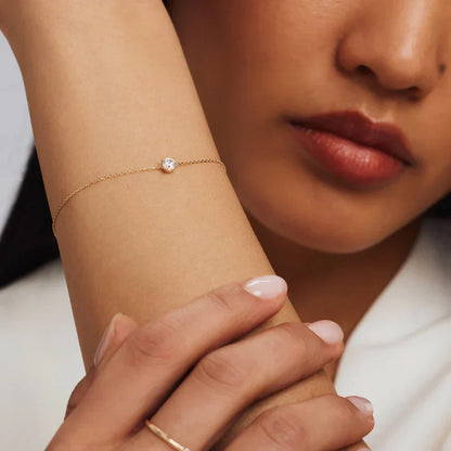 Cléa Pulsera con Piedra | Oro Blanco