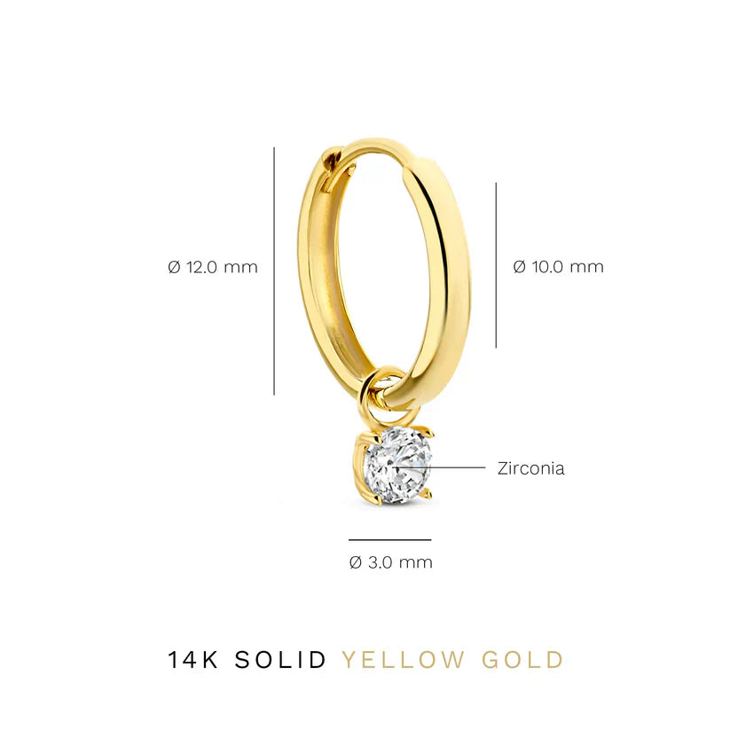 Larmes de Lune Set de Aretes con Piedra | Oro