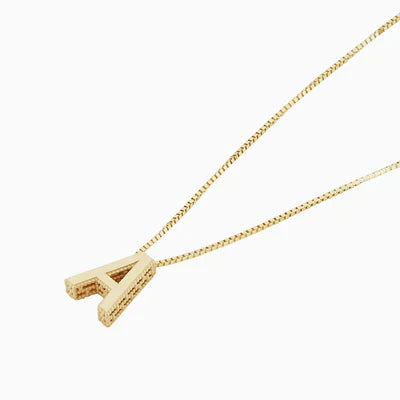 Collar con Inicial Love Letter | Oro Blanco