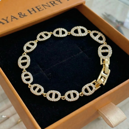 Isla Marina Pulsera | Oro Blanco