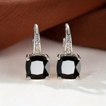 Aretes de Argolla con Piedra Mística | Oro