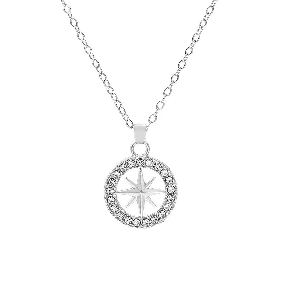 Collar con Colgante Estrella del Norte | Oro Blanco
