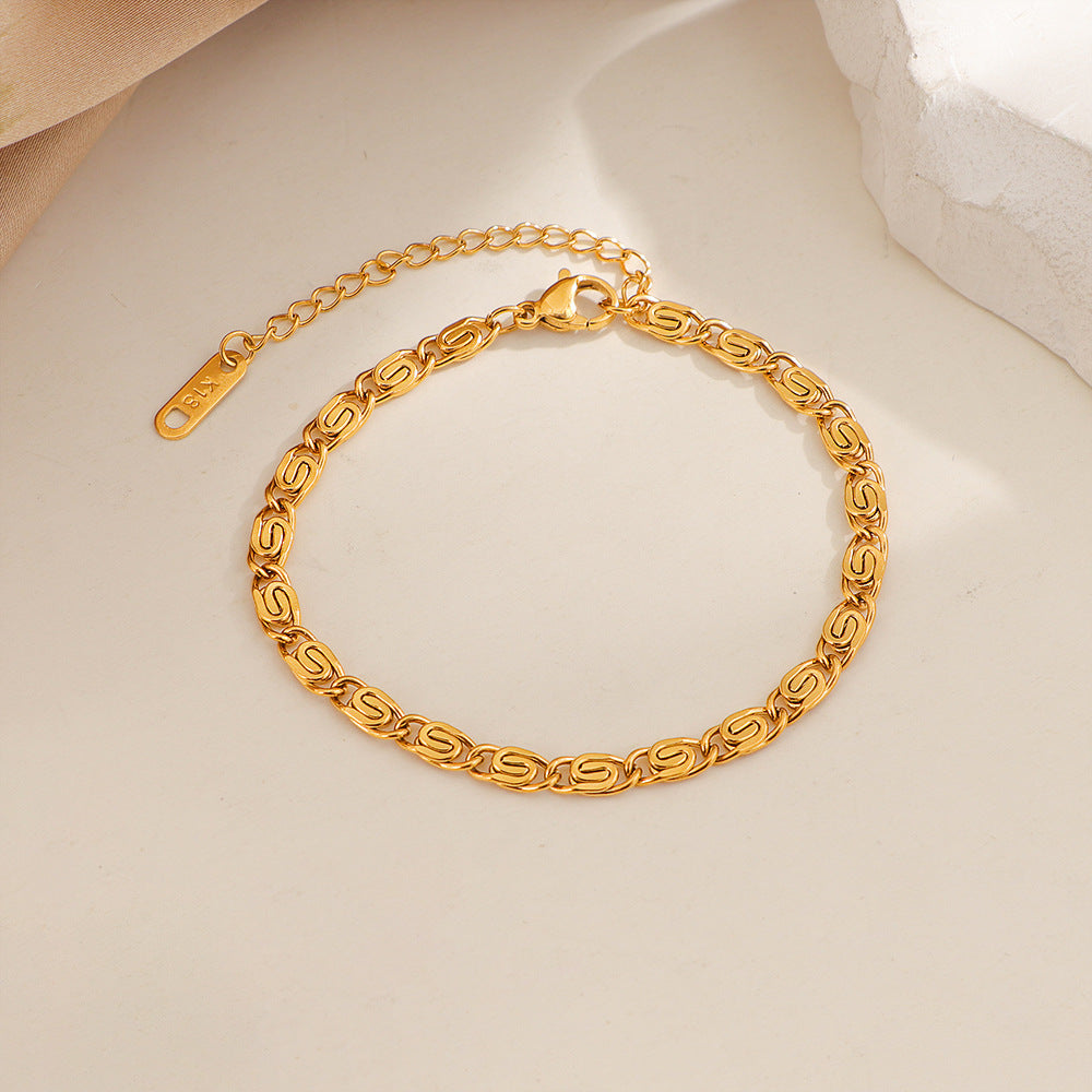 Pulsera de Cadena Trenzada Nusa | Oro