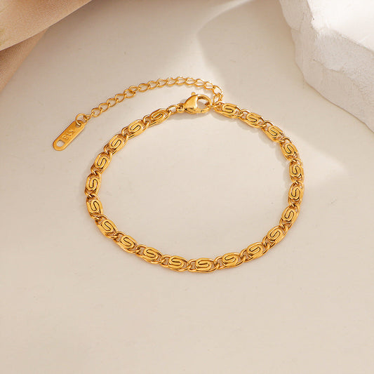 Pulsera de Cadena Trenzada Nusa | Oro
